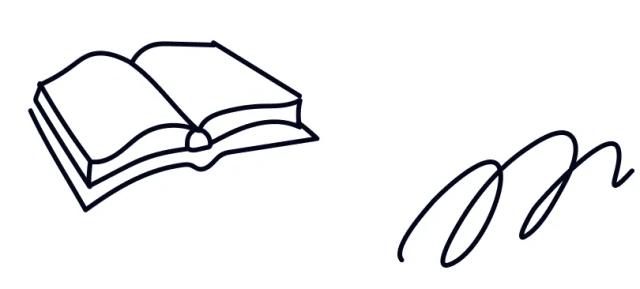 книга та слід від пера